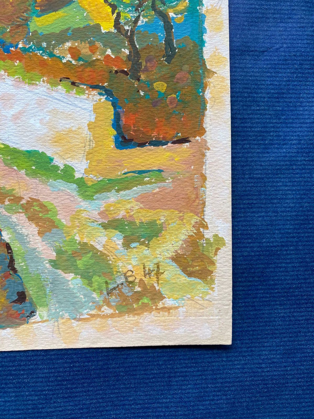 Louis Bellon1940's Provence French Autumn Landscape   Post Impressionist Artistc. 1940s photo vinterior