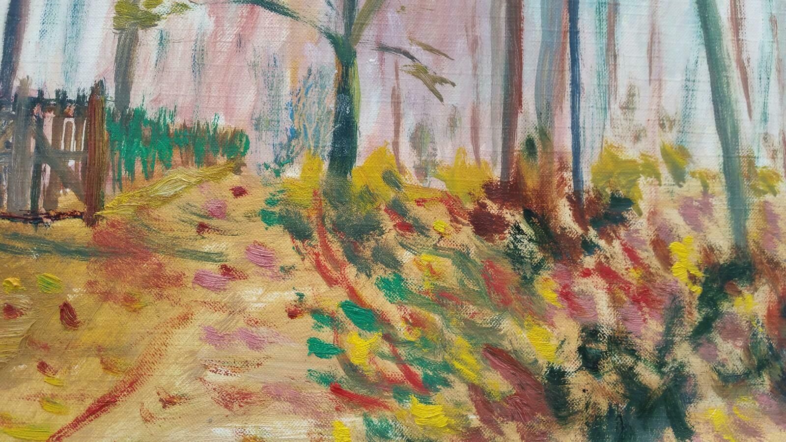 Unknown20th Century French Oil Painting A Woodland Cabinlate 20th Century photo Art