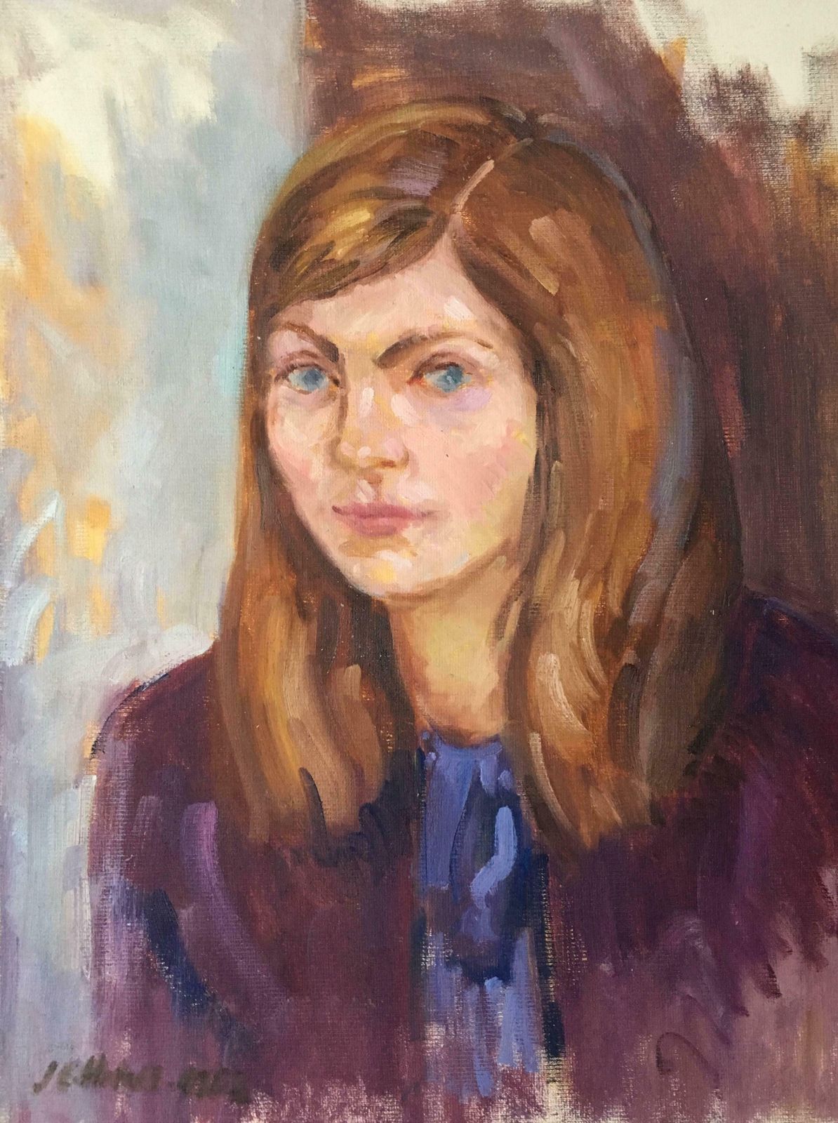 J.B. Holmesportrait Of A Young Lady, Oil Painting1983