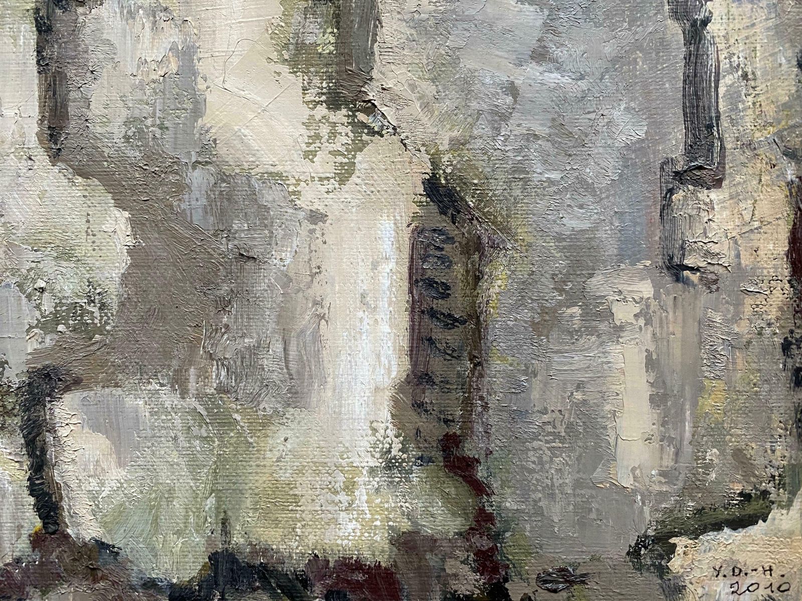 Yvette Dubois Habasqueyvette Dubois Habasque (1929 2016) French Cubist Abstract Paintingc.2000s photo Art