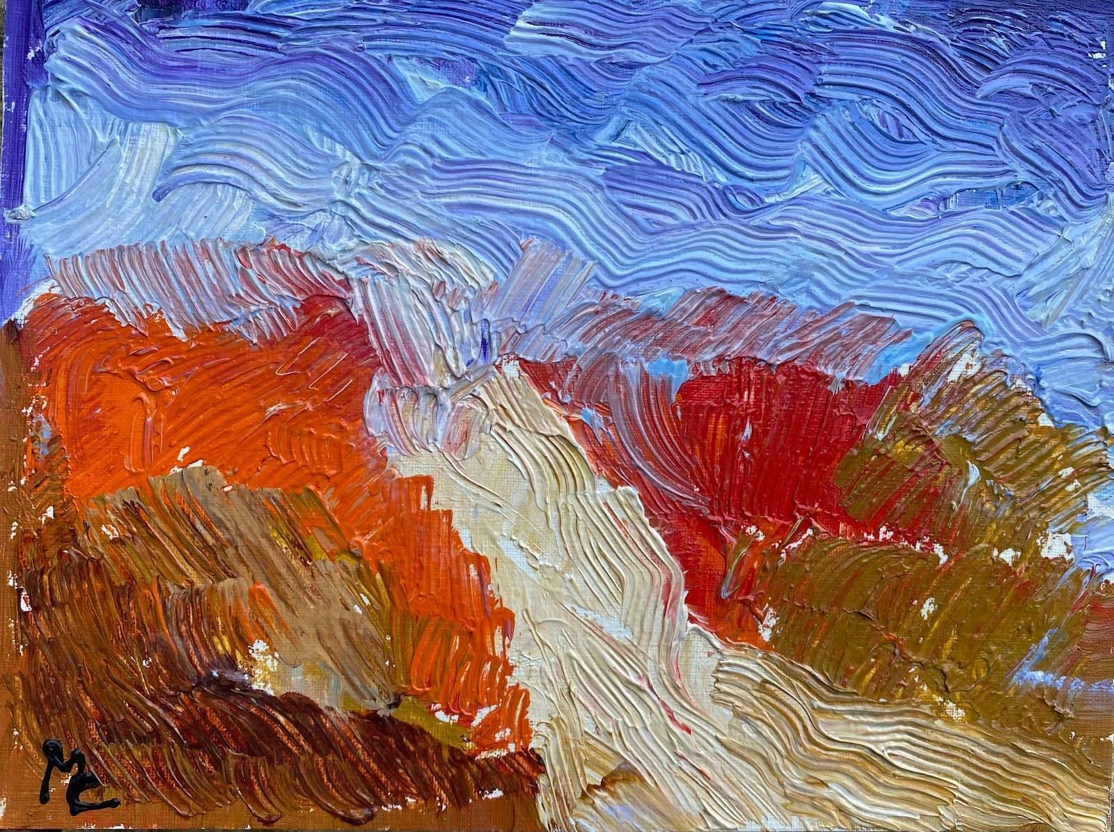 Maggy Claryssebright & Colorful French Landscape Impressionist Oil Painting Autuminal Scenec.2000 photo furniture