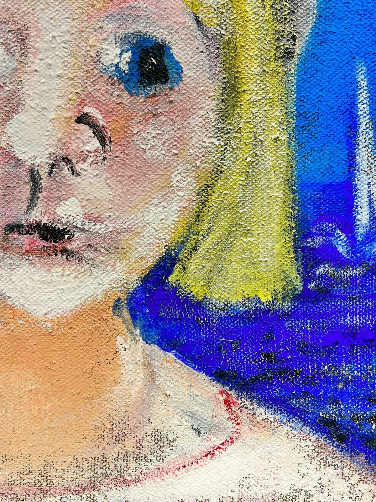 Huguette Ginet Lasnier Contemporary French Modernist Portrait With Beach Seascape Beyondc. 2000's photo Art
