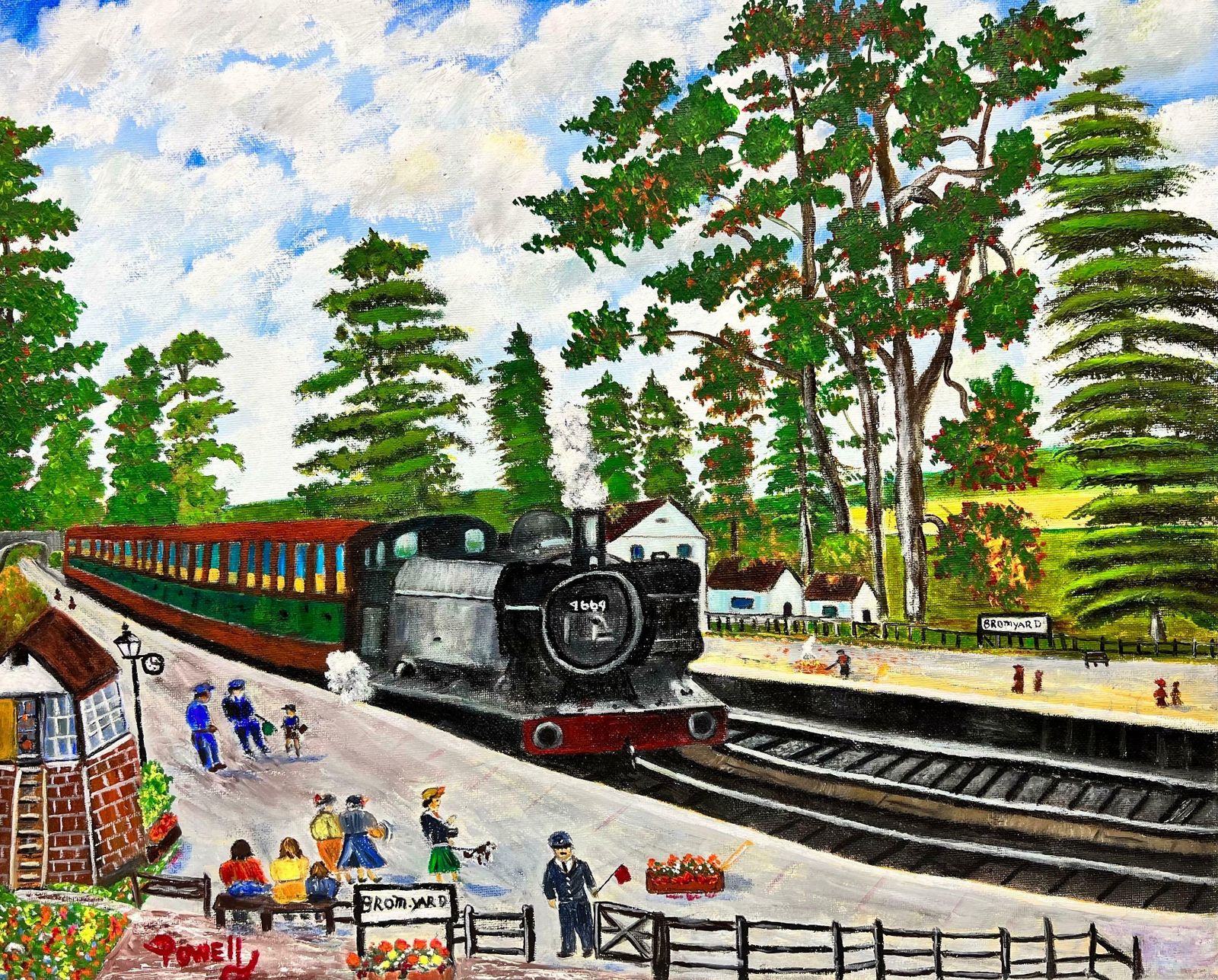 Ben Powellsteam Train Bromyard Station Contemporary British Painting