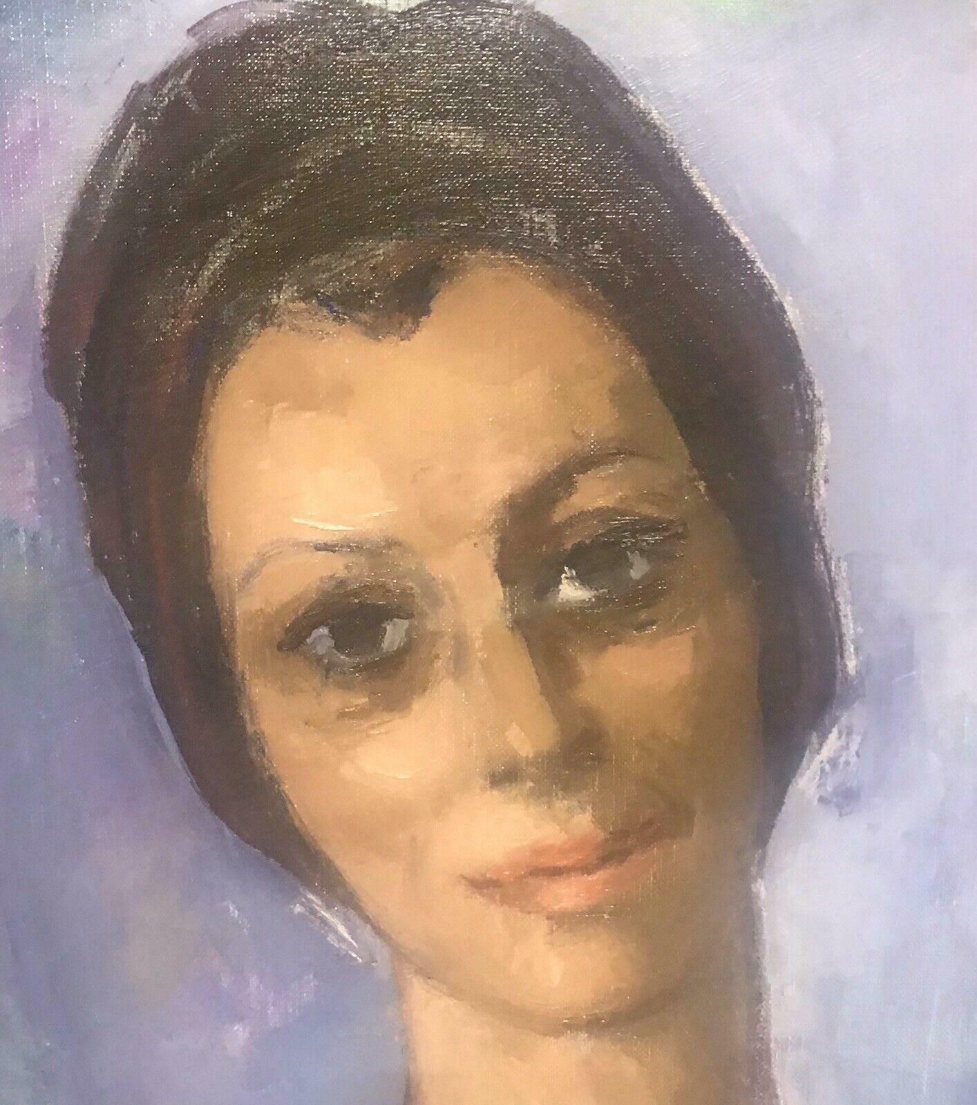 Akos Biro20th Century Signed French Oil   Portrait Of A Lady From Mougins, South Francec.1960's photo Art