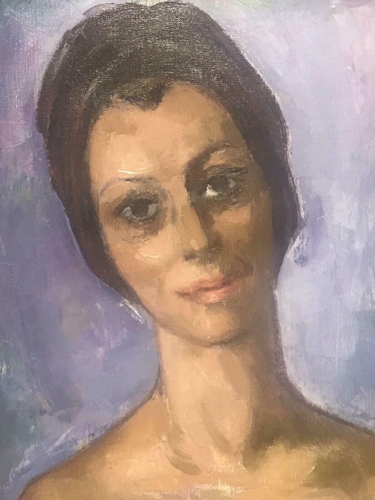 Akos Biro20th Century Signed French Oil   Portrait Of A Lady From Mougins, South Francec.1960's photo buy
