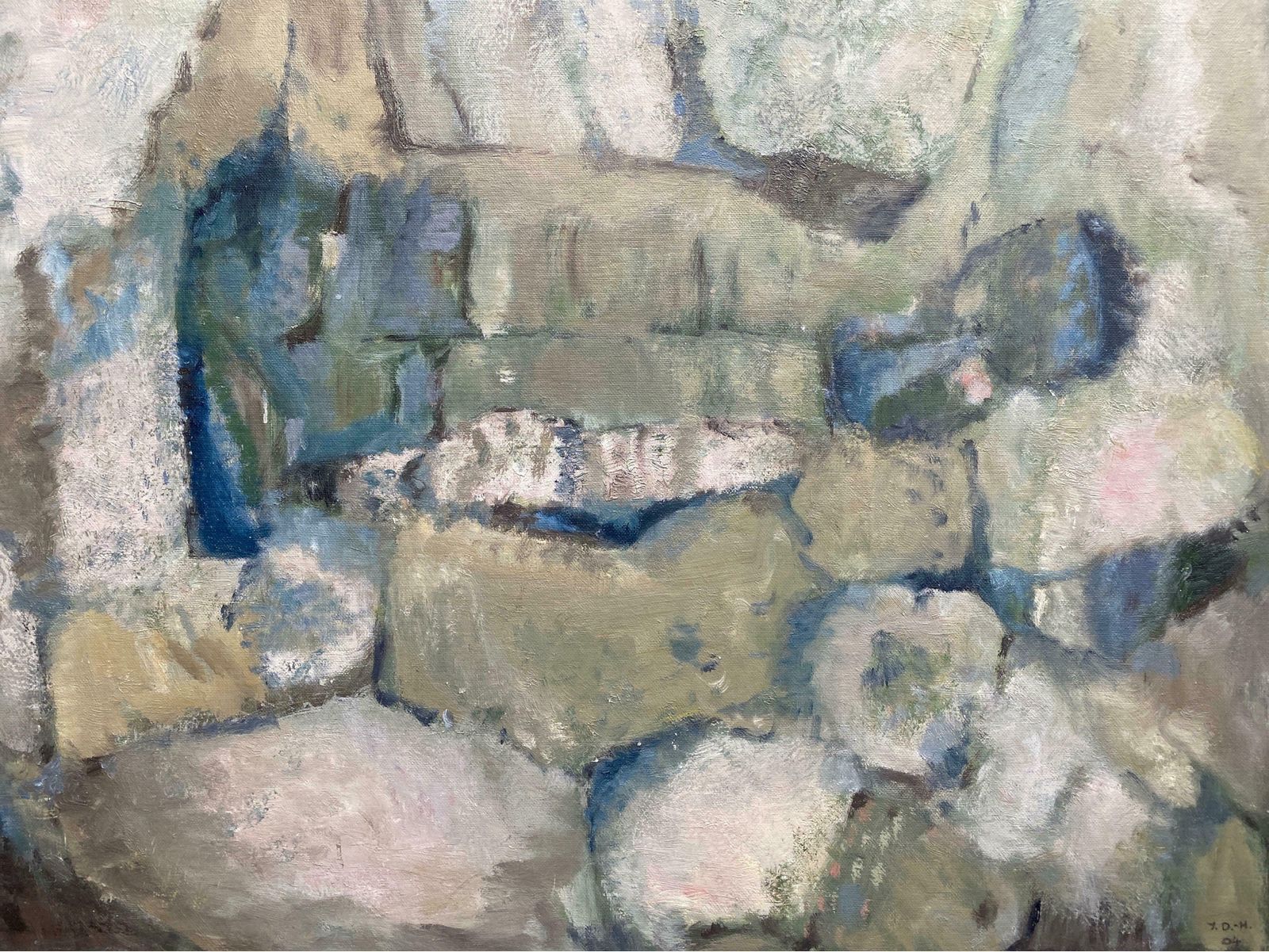 Yvette Dubois Habasqueyvette Dubois Habasque (1929 2016) French Cubist Abstract Paintingc.2000s