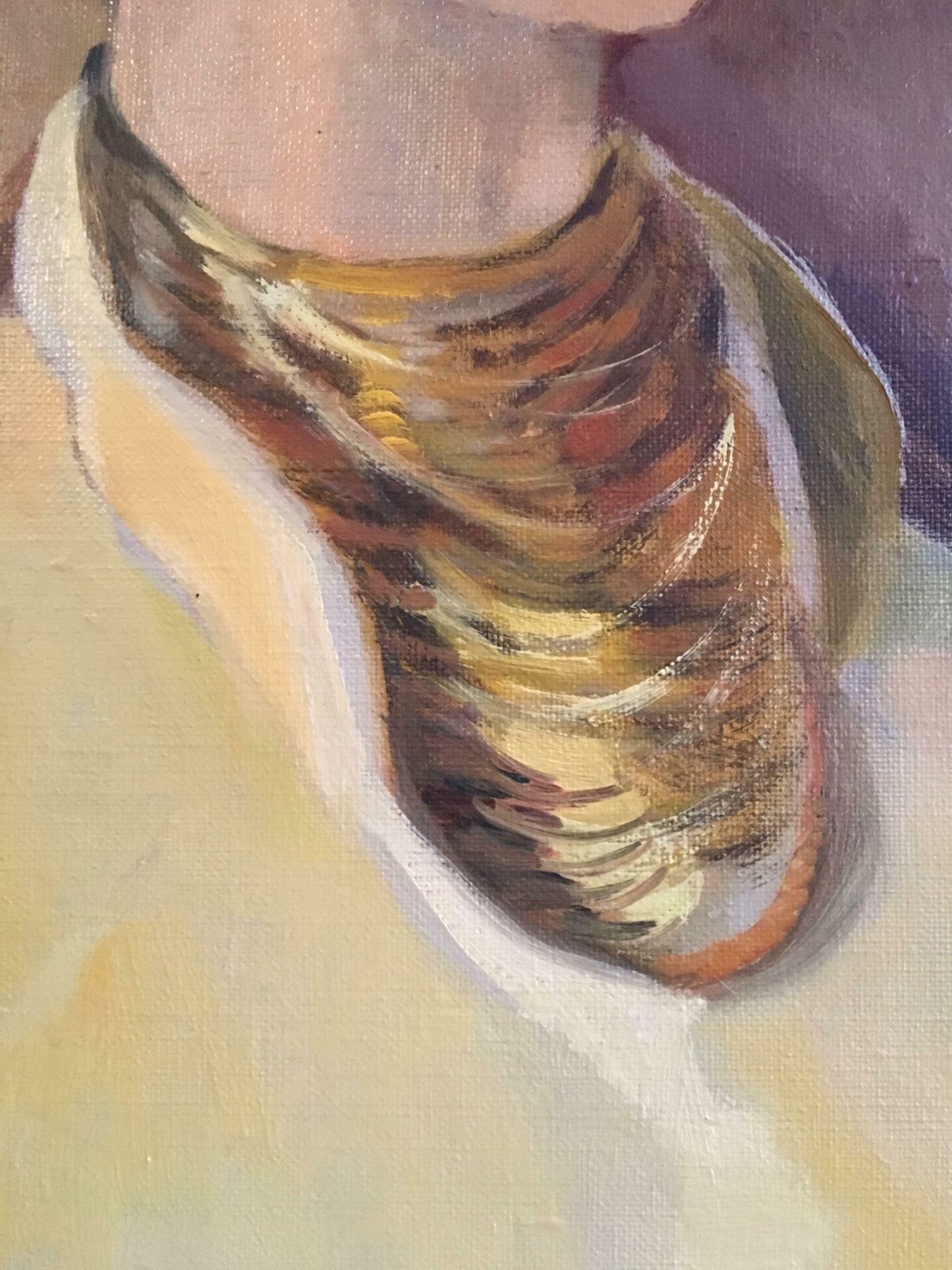 Unknownstylish Impressionist Portrait, Female Model, Original Oil Paintingc.1970s photo Art