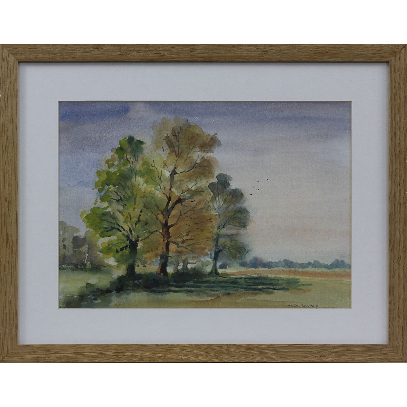 Watercolour By Jack Savage. A Study Of Trees In Nature.