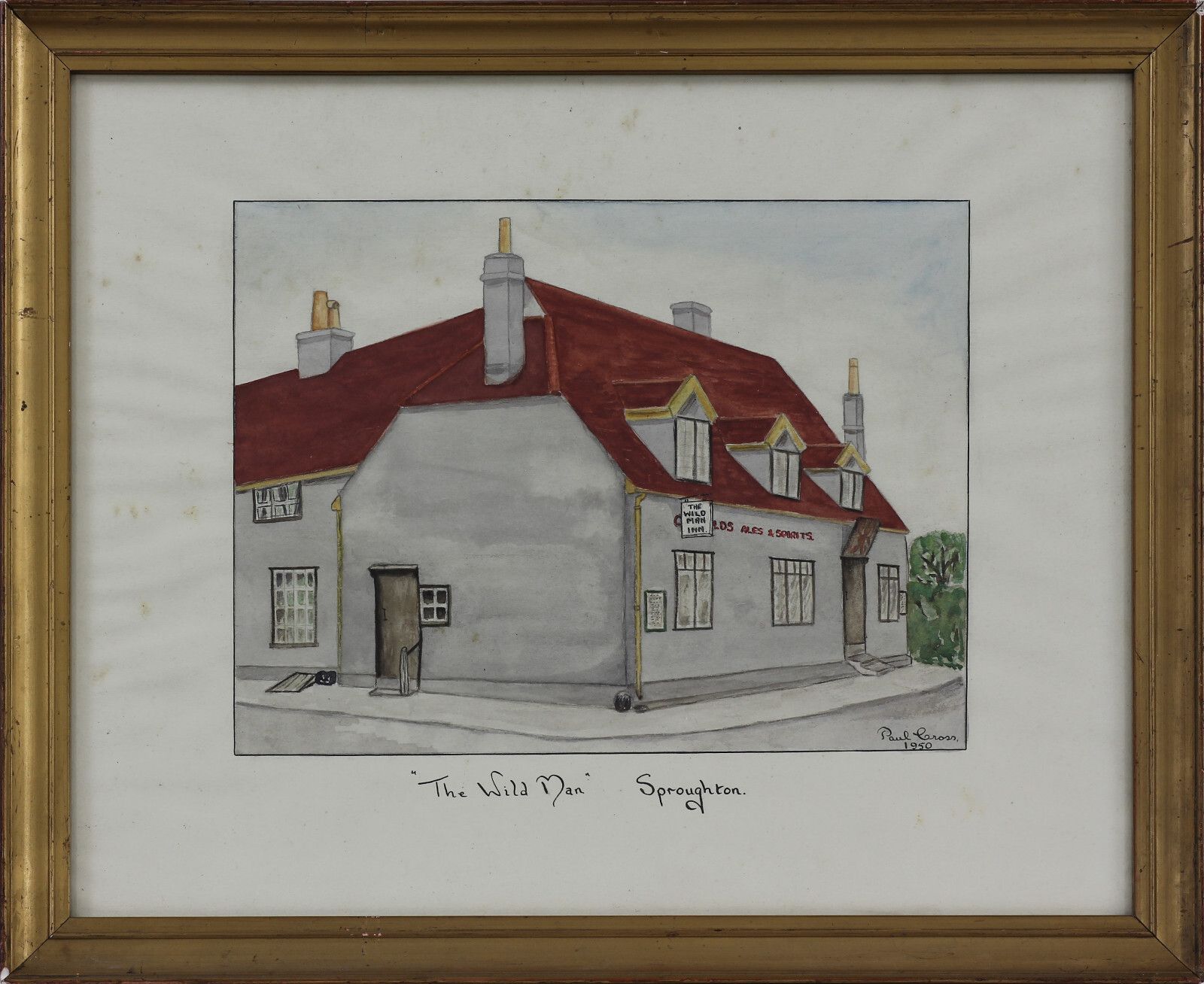 Watercolour By Paul Cross. Title Is "The Wild Man Sproughton" photo 50.0