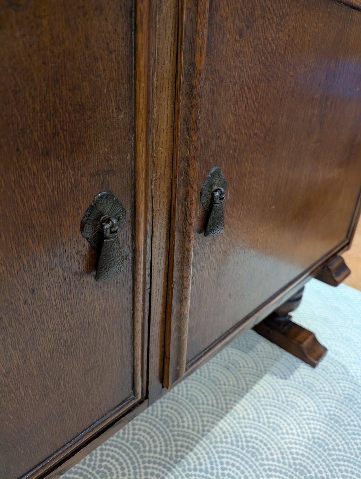 Antique Oak Spanish Renaissance Style Sideboard photo Furniture