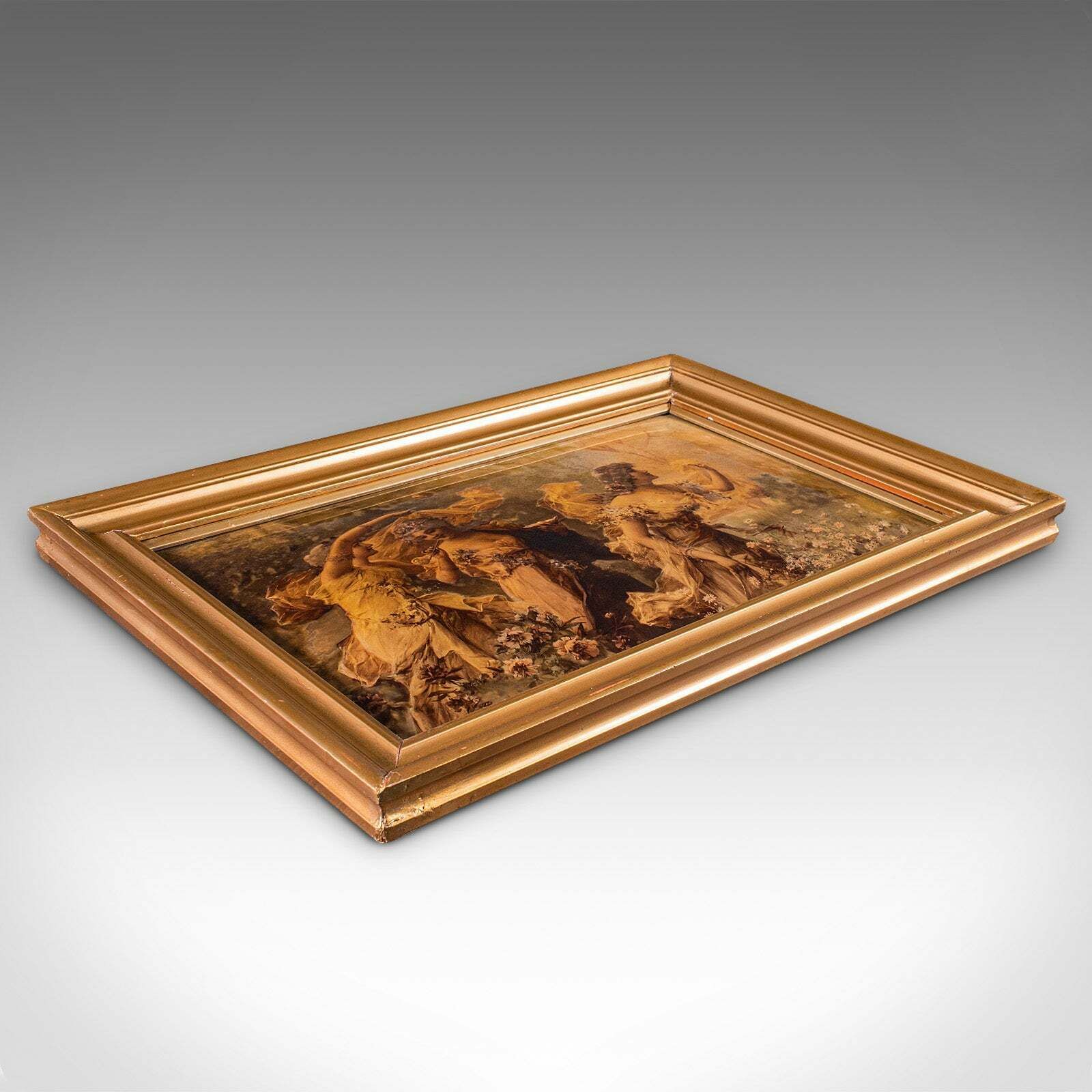 photo furniture Antique Framed Crystoleum Picture, English, Art, Mezzotint Painting, Victorian