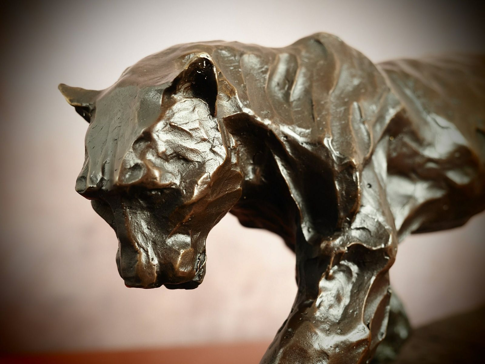 Bronze Panther Sculpture "Elegance Unleashed"   Perfect Gift For Art Lovers And Special Occasions photo for sale