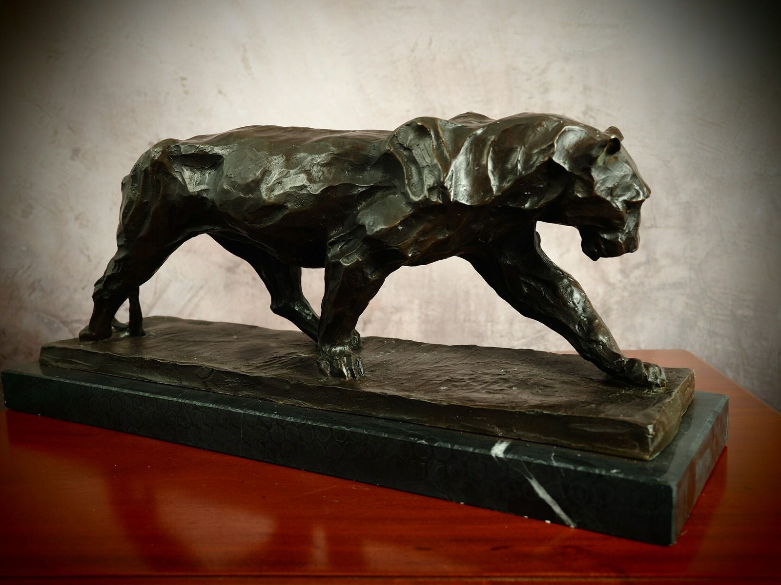 Bronze Panther Sculpture "Elegance Unleashed"   Perfect Gift For Art Lovers And Special Occasions photo 974.0