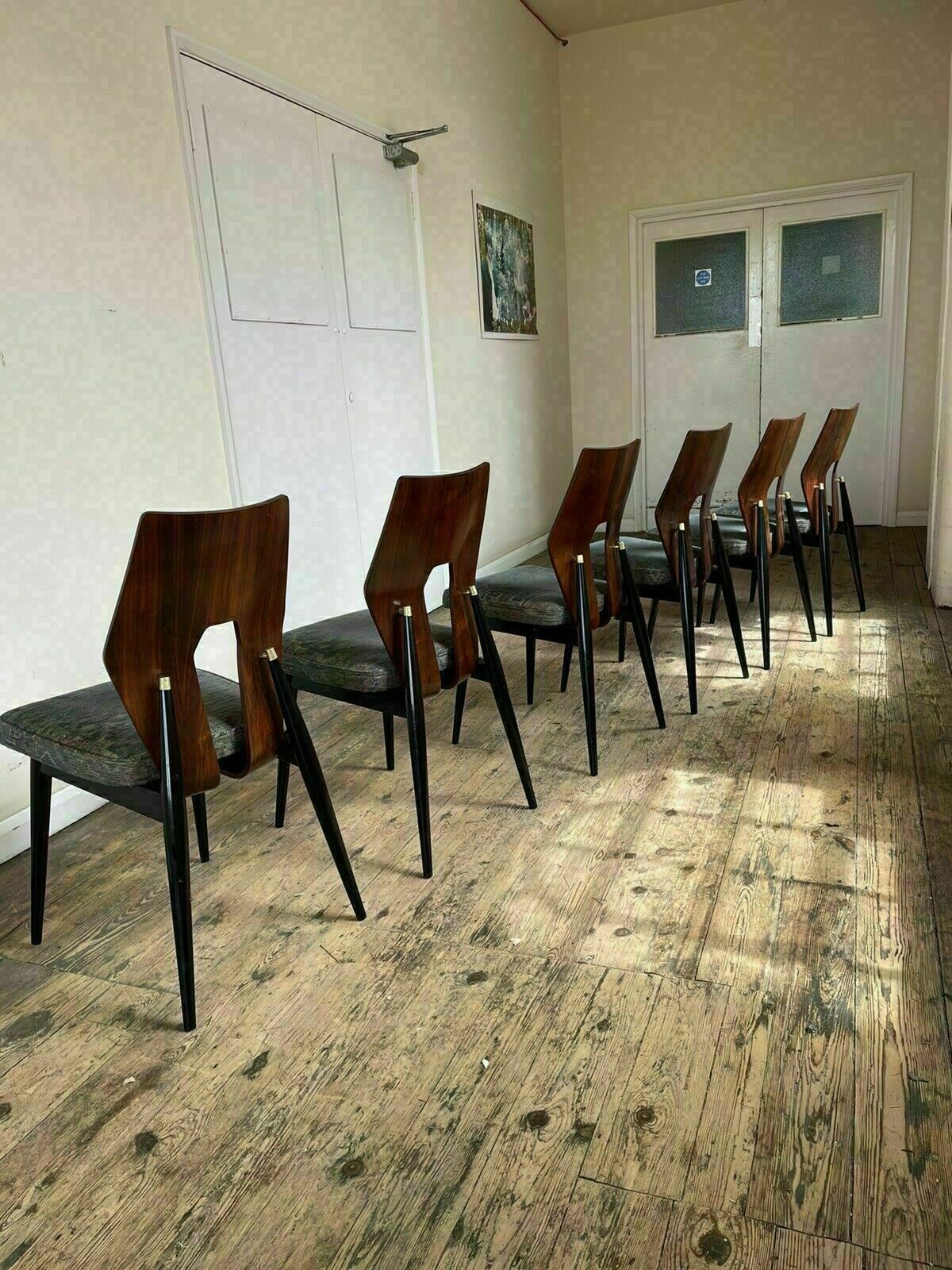 Vintage Chairs Italian Design In Manner Of Gio Ponti 1950s 60s Rosewood
