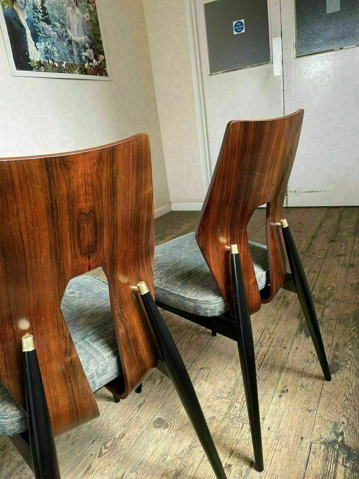 Vintage Chairs Italian Design In Manner Of Gio Ponti 1950s 60s Rosewood photo furniture
