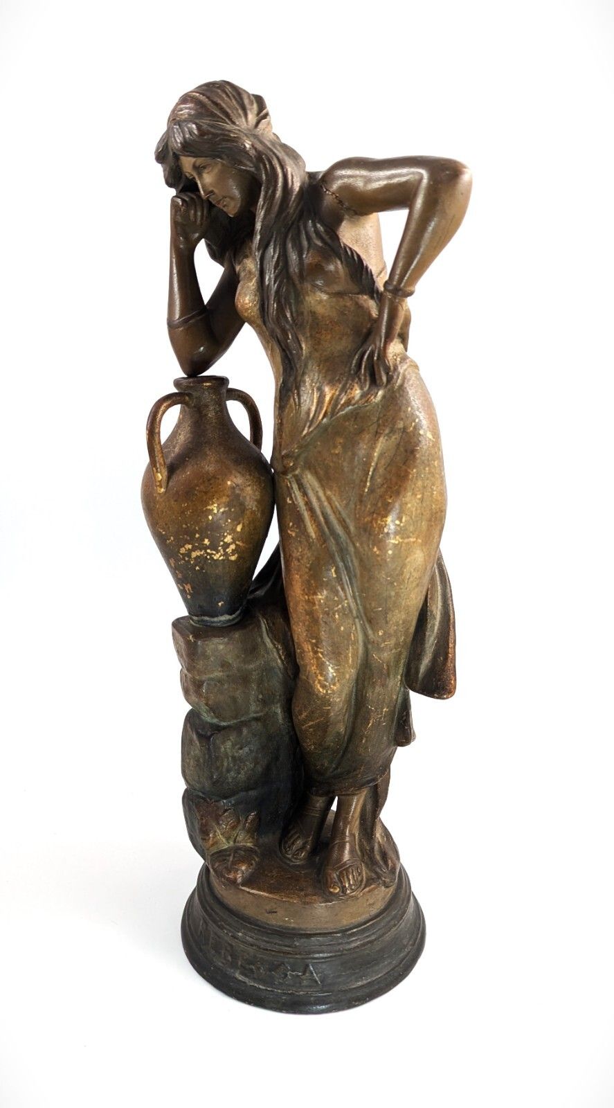 Cherc For Goldscheider Earthenware Figurine “Rebecca By The Spring”, C.1900 photo furniture