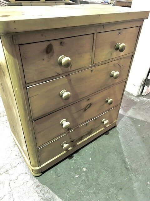 Victorian Old Pine Chest Of Drawers photo furniture