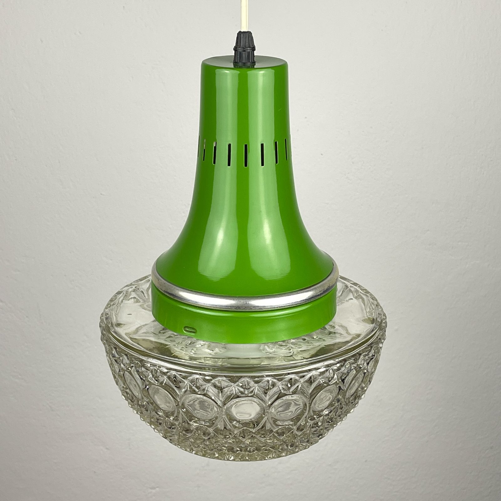 photo furniture Mid Century Green Pendant Lamp By Targetti Sankey, Italy 1960s