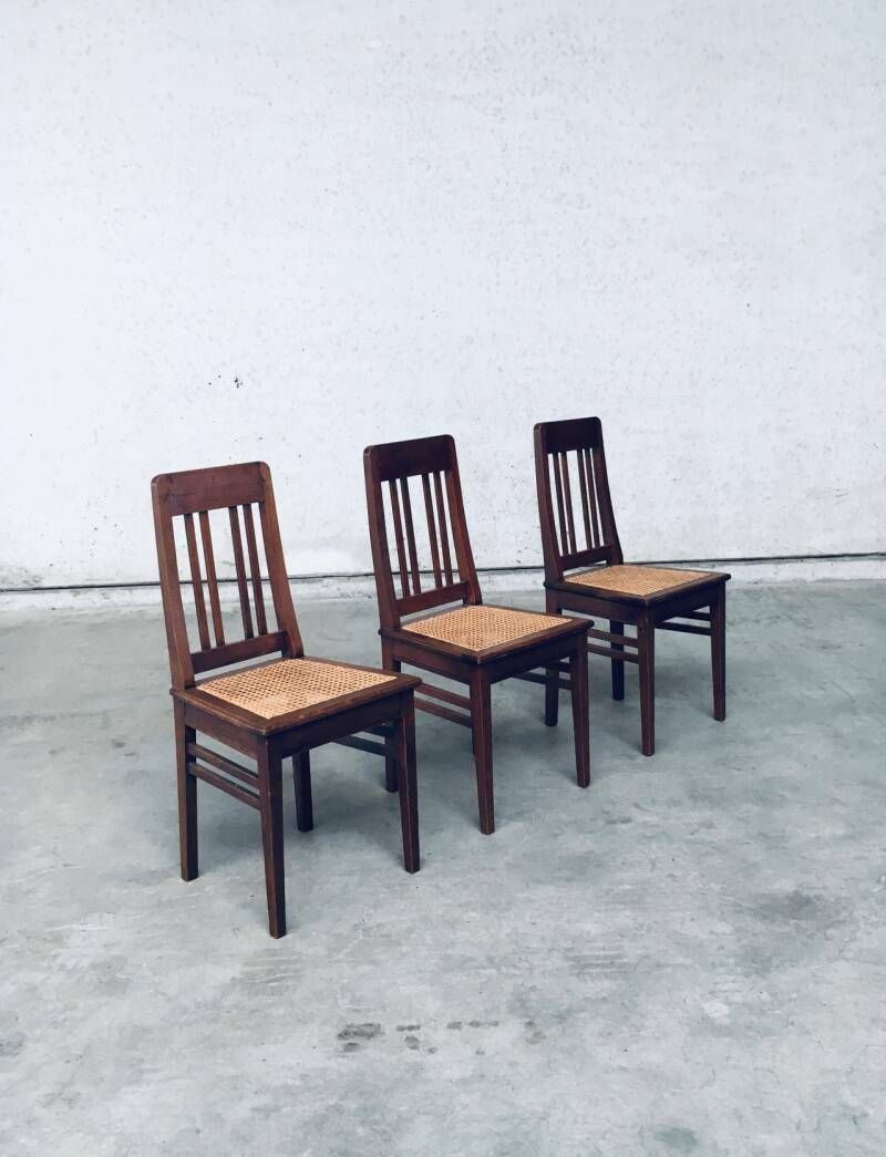 Art Deco Eetkamerstoelen, Begin 20e Eeuw – Set Van 3 photo furniture