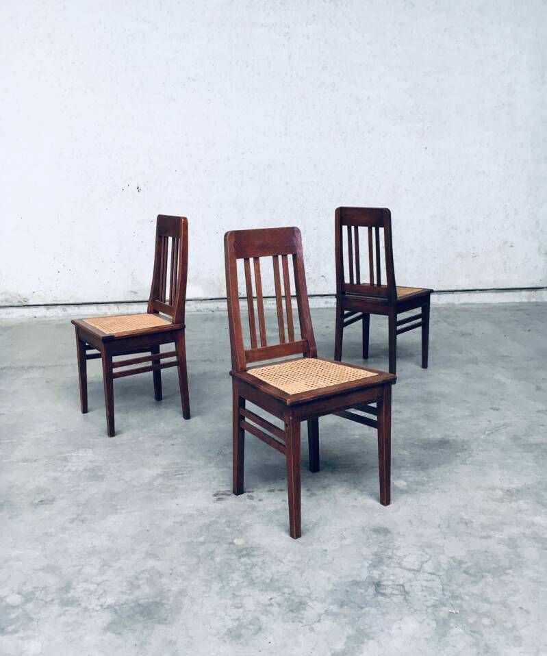 photo for sale Art Deco Eetkamerstoelen, Begin 20e Eeuw – Set Van 3
