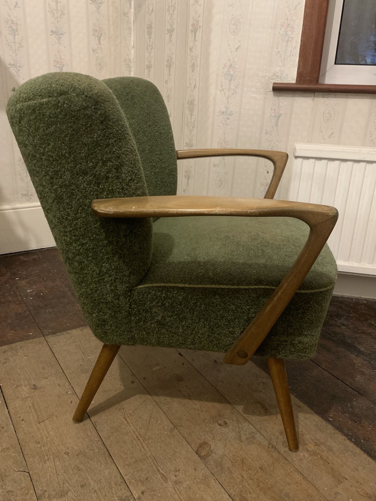 Vintage Mid Century Cocktail Armchair photo for sale