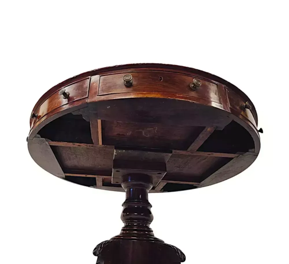 photo buy A Very Rare Early 19th Century Revolving Drum Library Centre Table