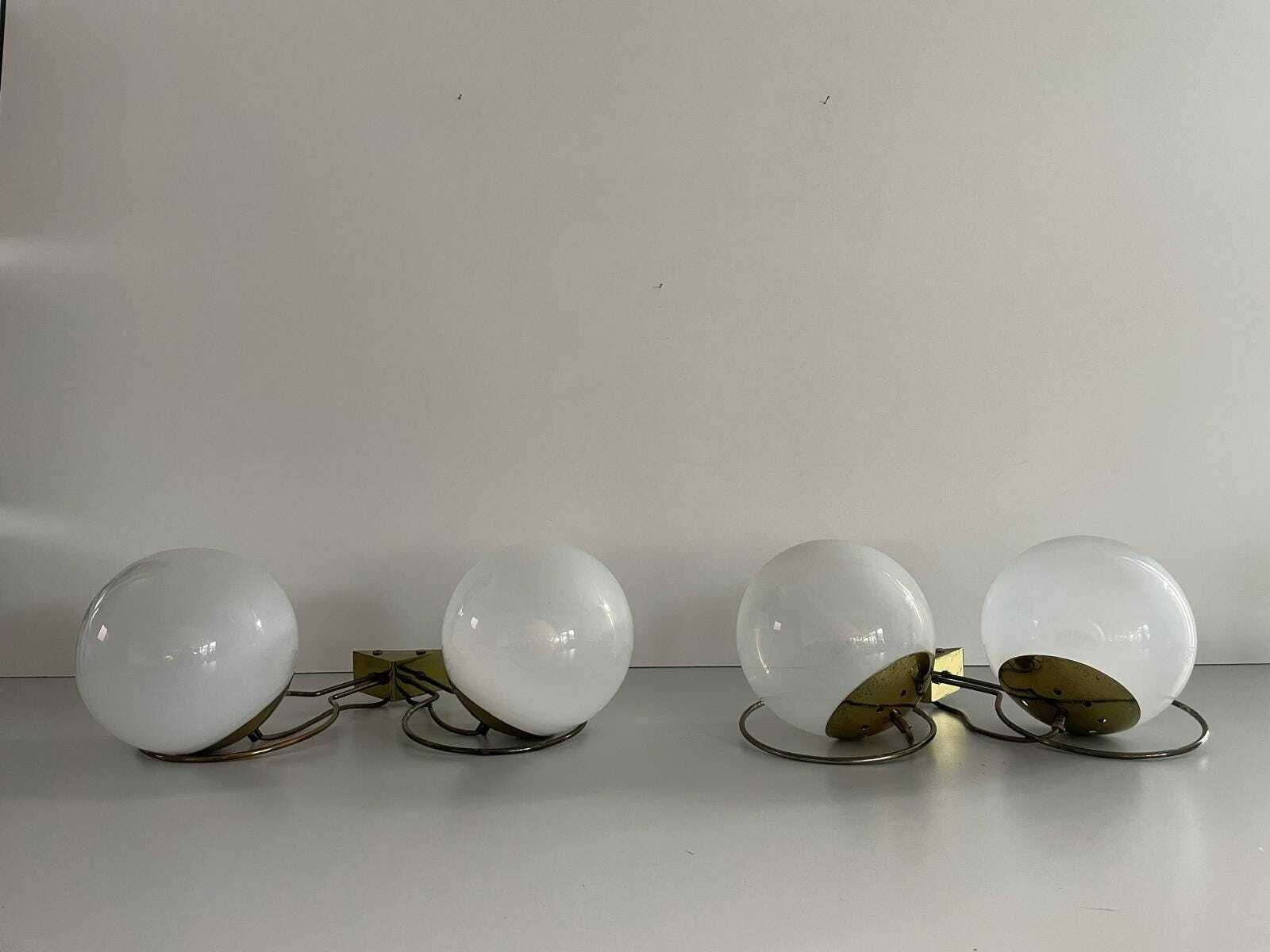 Glass Ball Pair Of Sconces By Candle, 1960s, Italy photo for sale