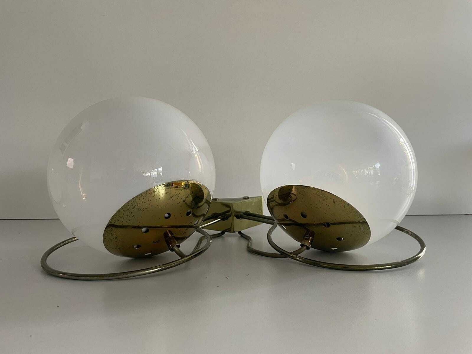 Glass Ball Pair Of Sconces By Candle, 1960s, Italy photo vinterior