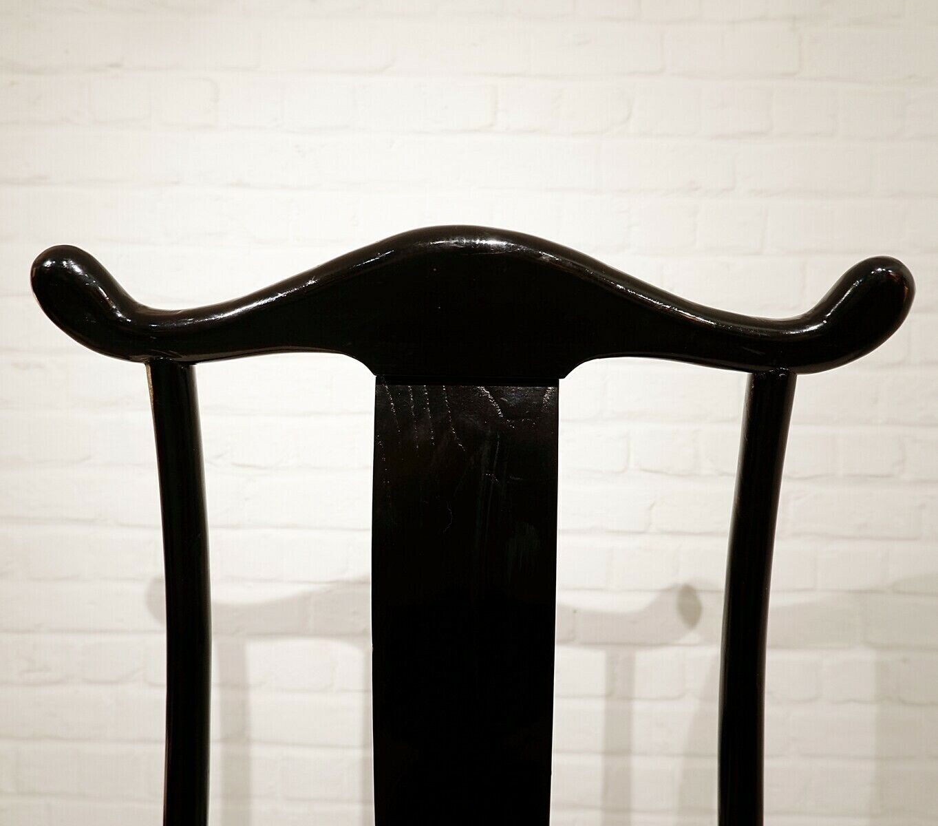 Set Of 6 Chinese Chairs In Black Lacquered Wood photo buy