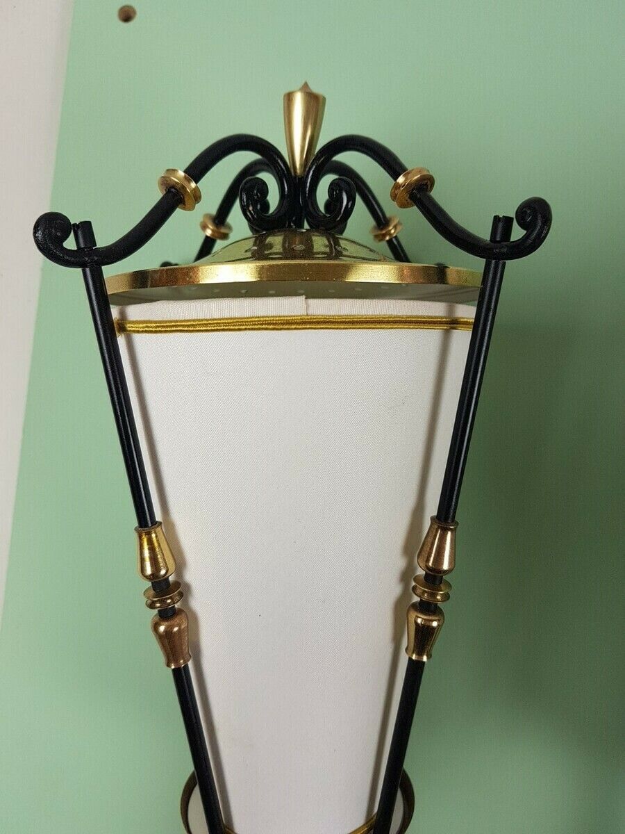M. Kobis And R Lorence, Pair Of Double Sconces In Sheet Metal And Wrought Iron, Circa 1950 photo buy