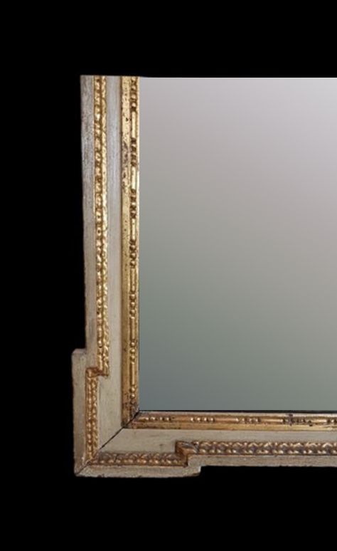 photo furniture Louis XVI Style Console And Mirror   Slightly Veined White Marble   Gilding And Creamy White Patina