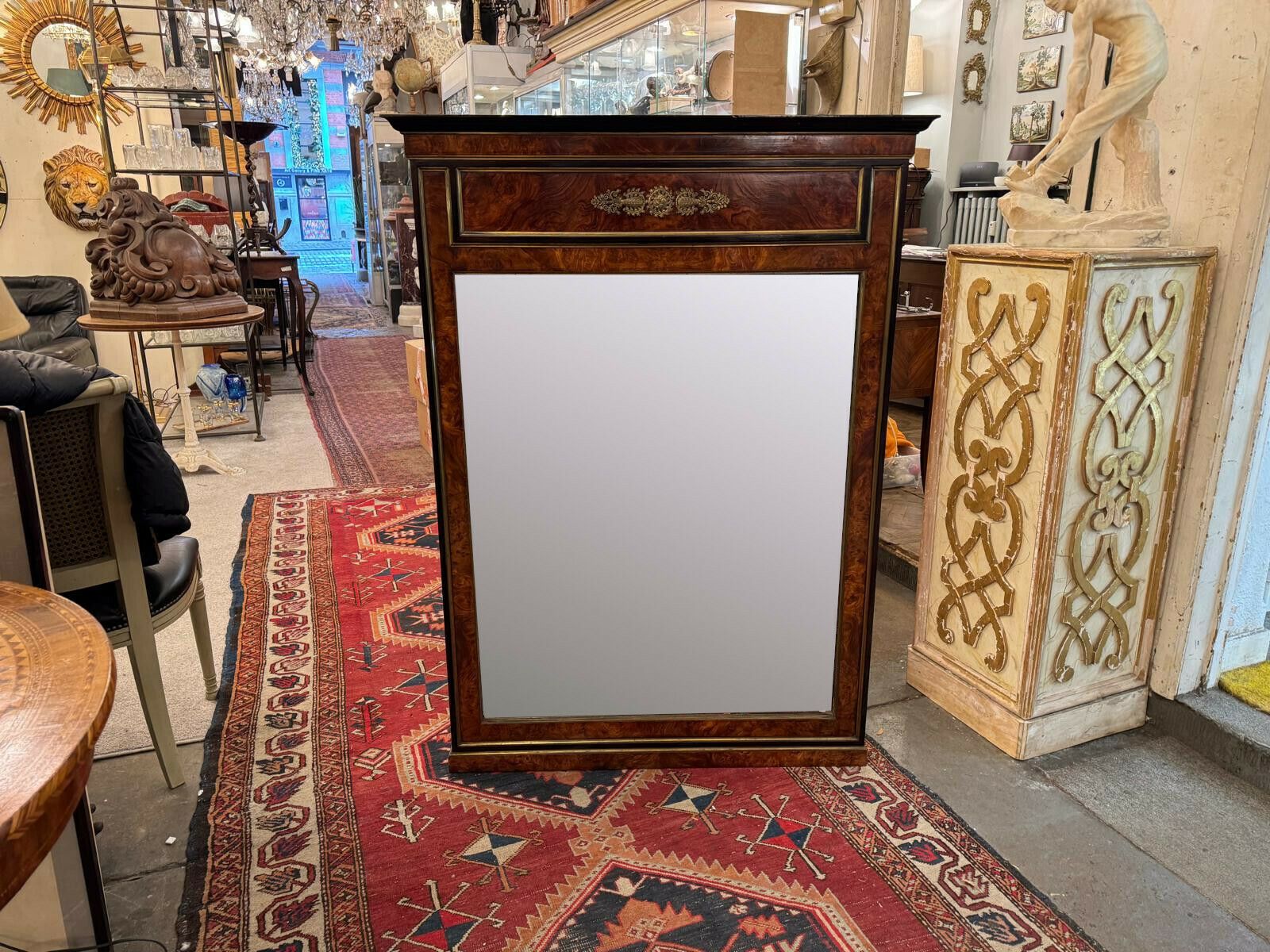 photo furniture Pair Of Flamed Mahogany And Gilded Bronze Mirrors