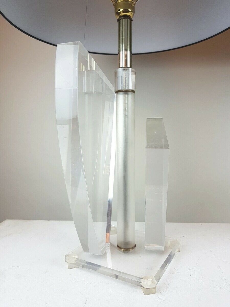 Pair Of Plexiglass Lamps   Lucide   USA 1970   80s photo Lighting