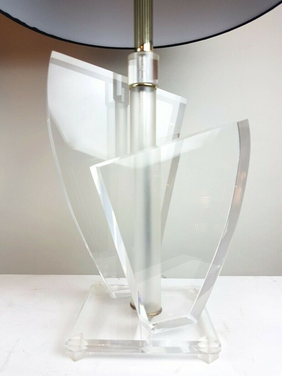 Pair Of Plexiglass Lamps   Lucide   USA 1970   80s photo 2750.0