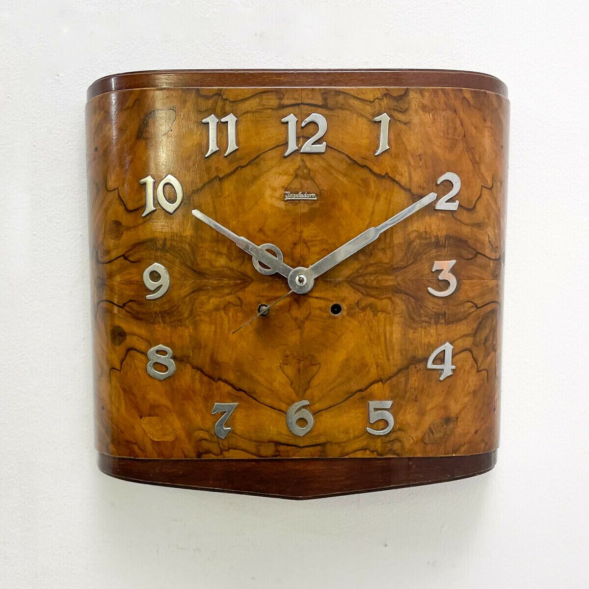 Art Deco Walnut Clock, 1940s, Vintage photo Home Decor