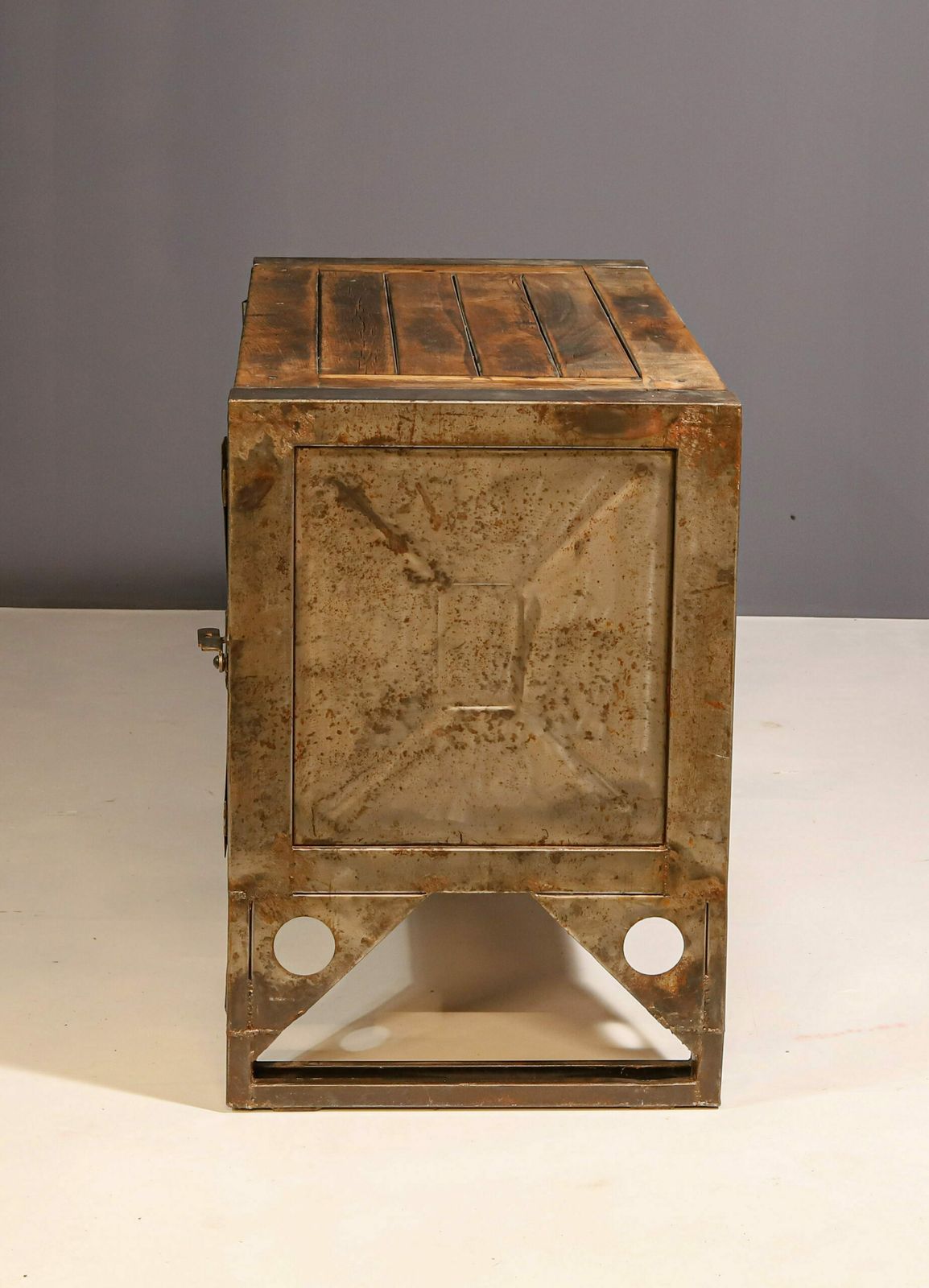 Industrial Iron Chest Of Drawers From The 1950s, Czechoslovakia photo for sale