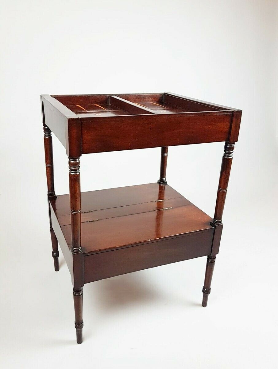Game Table, Double Sided Board (Checkerboard And Bagdamon) Early 20th photo Home Decor