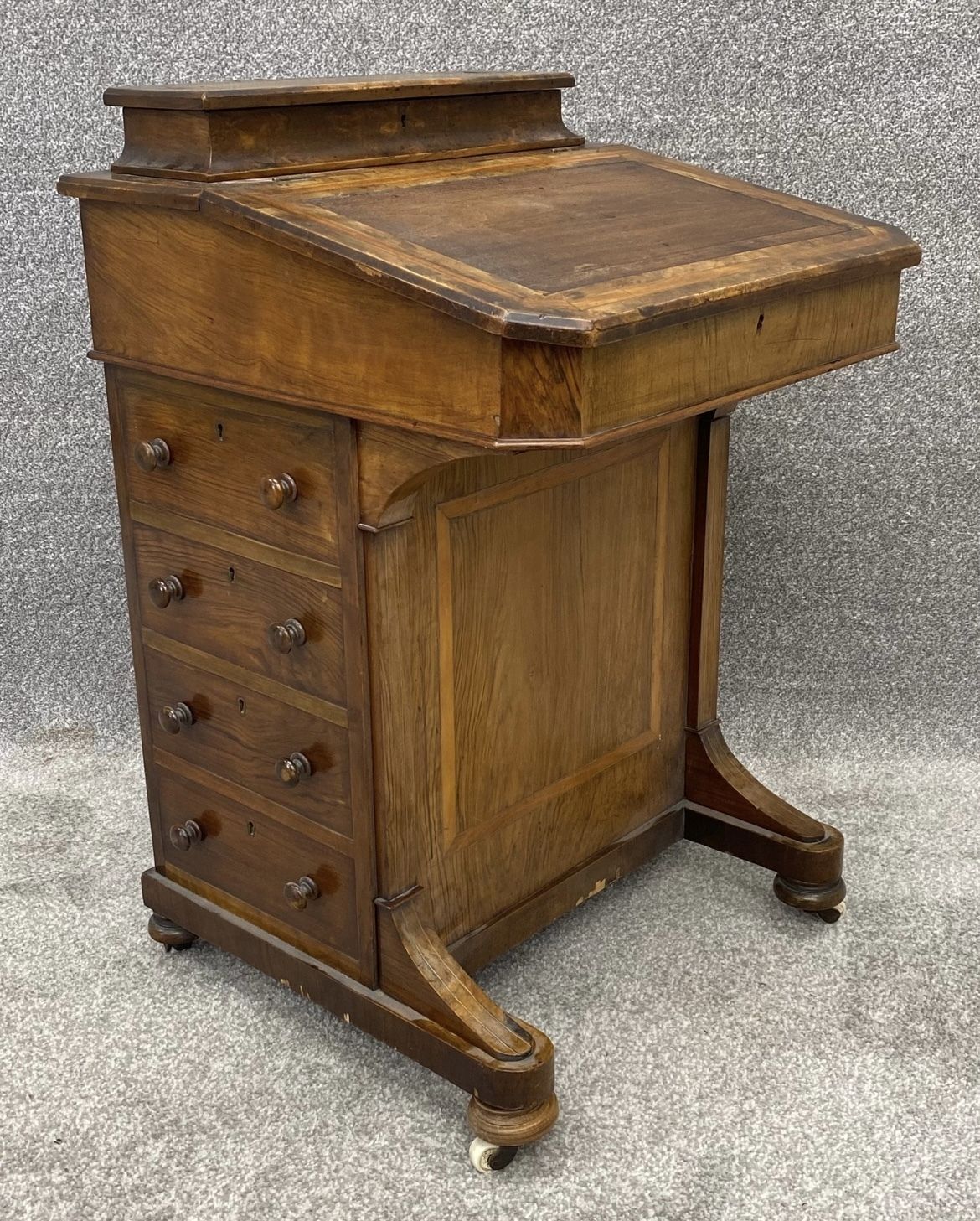 Victorian Walnut Davenport With Satinwood Inlay photo Furniture