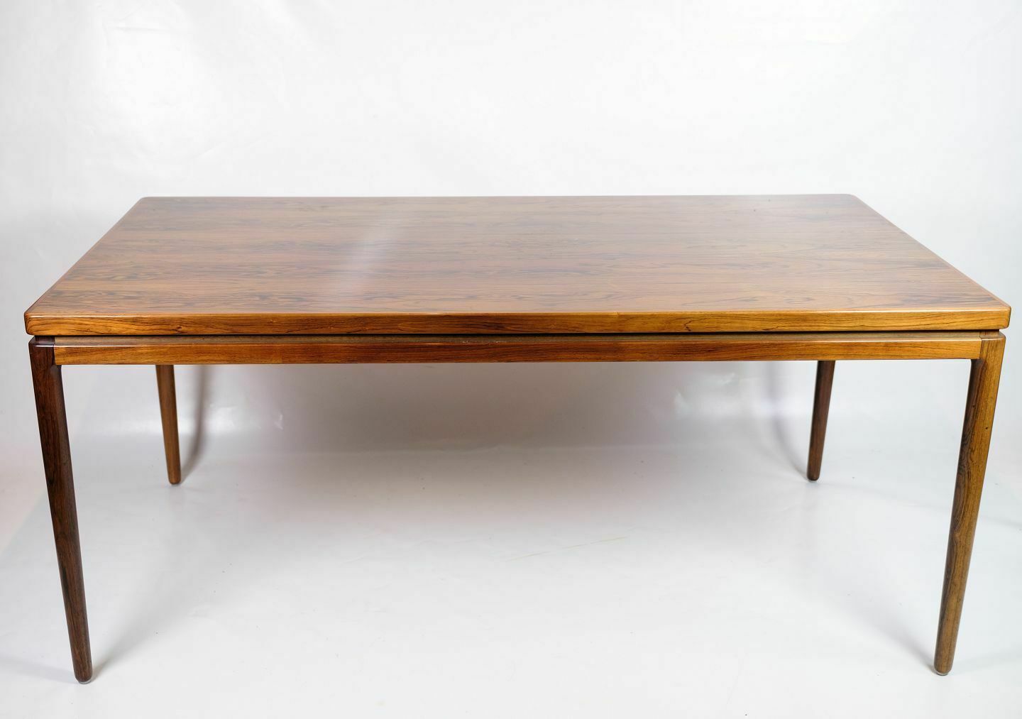 Dining Table With Extension In Rosewood By Johannes Andersen  For Chr. Linnebergs Møbelfabrik From 1960s