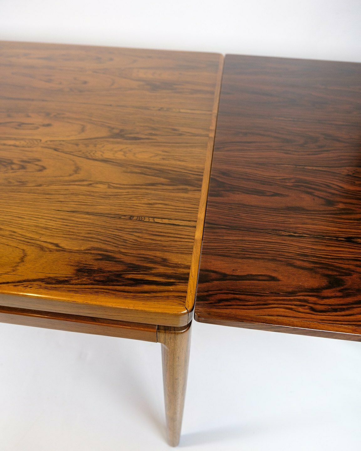 Dining Table With Extension In Rosewood By Johannes Andersen  For Chr. Linnebergs Møbelfabrik From 1960s photo vintage