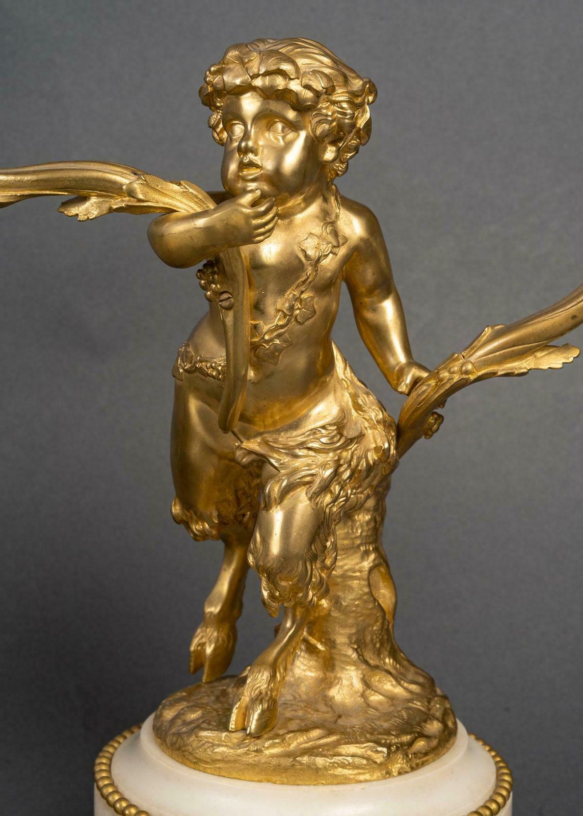 An Important Pair Of 19th Century Candelabra With Babies, Napoleon III Period photo for sale