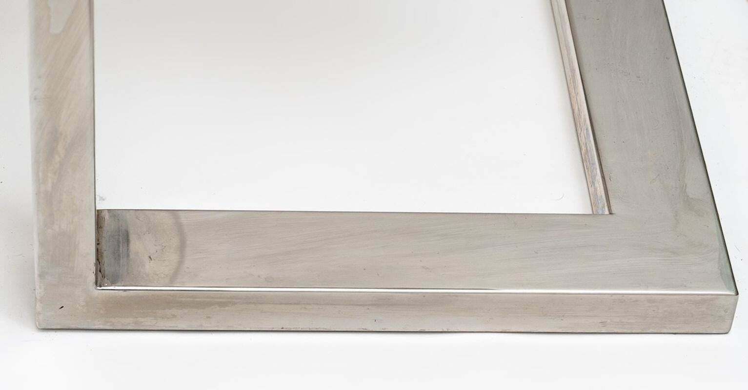Large Chrome Plated Metal And Travertine Console Table, Italy, 1970. photo buy