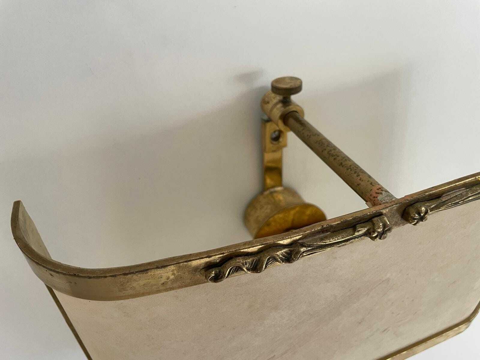 Mid Century Modern Brass Pair Of Arrow Sconces With Cocoon Shade, 50s/60s, Italy photo buy