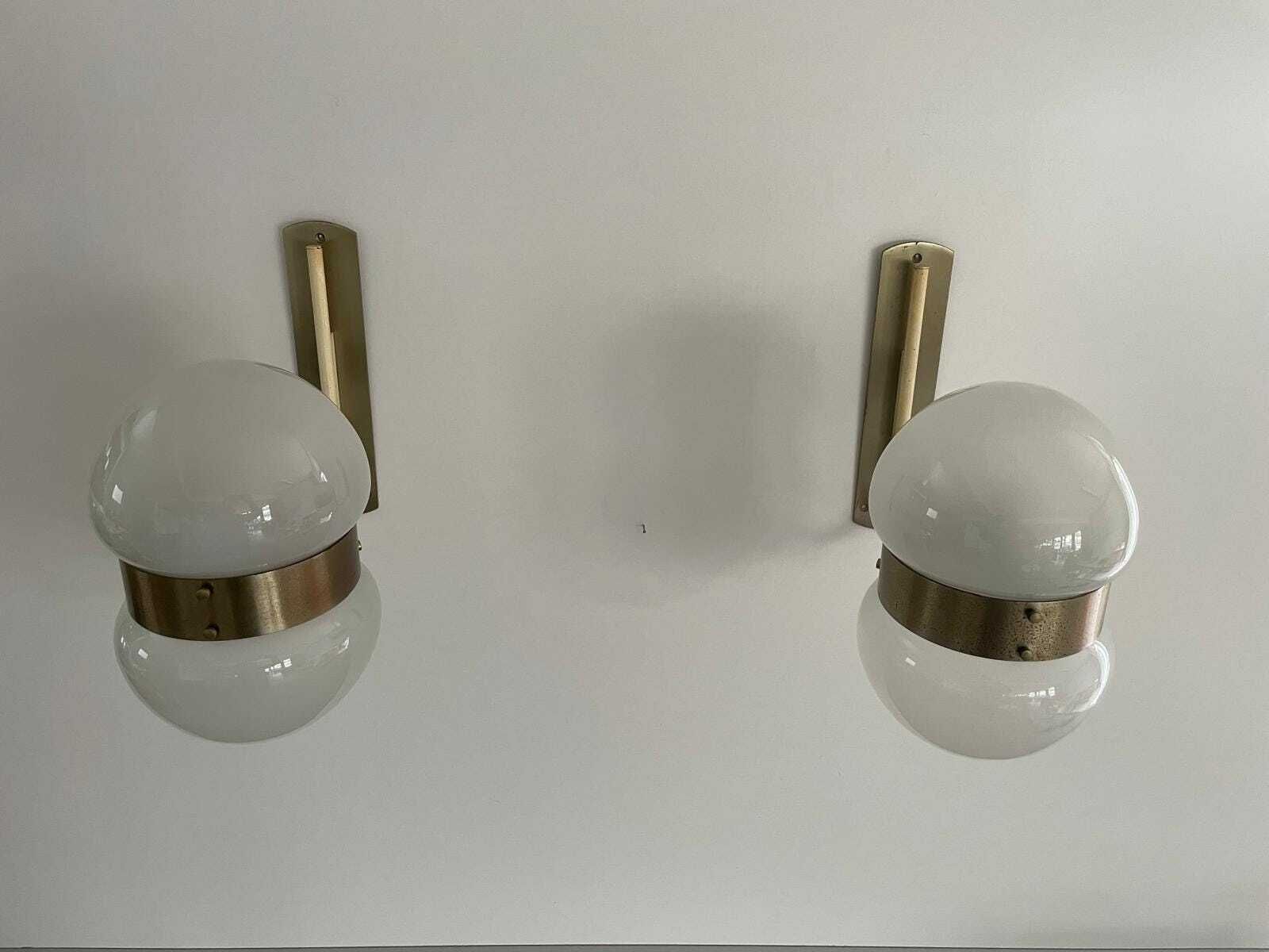Large Pair Of Wall Lamps By Sergio Mazza For Artemide, 1960s, Italy photo Lighting