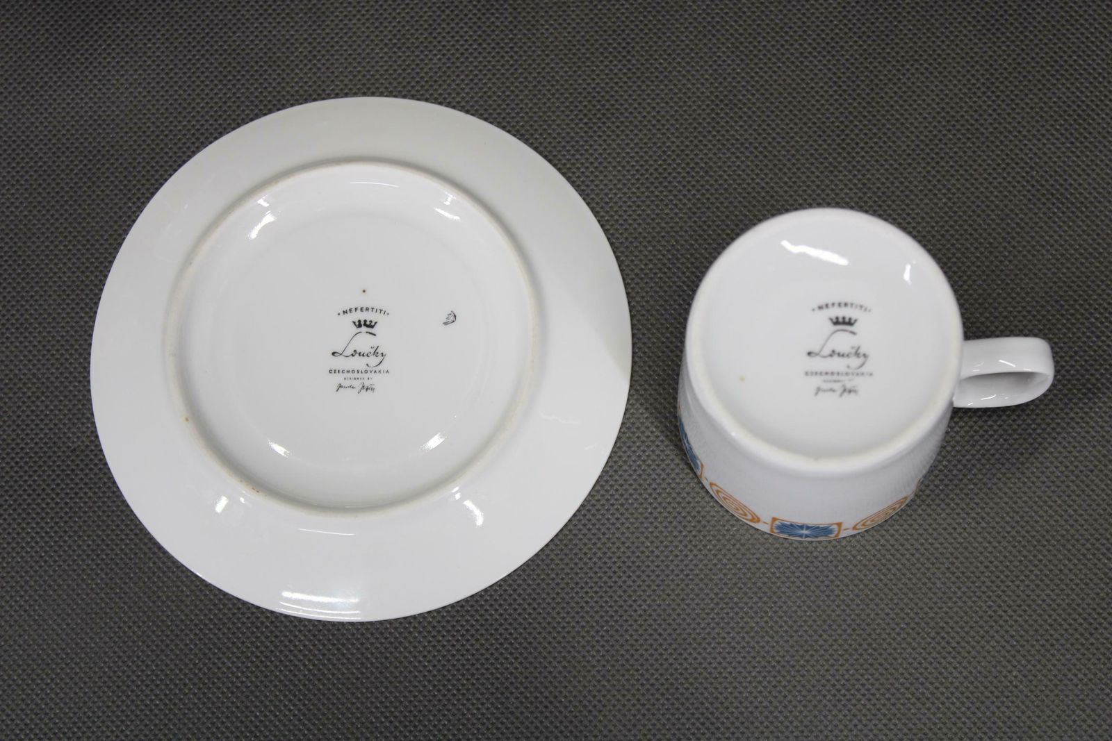 1964 Jaroslav Jezek Exlusive Porcelain Tea Set "Nefertiti", Czechoslovakia photo vinterior