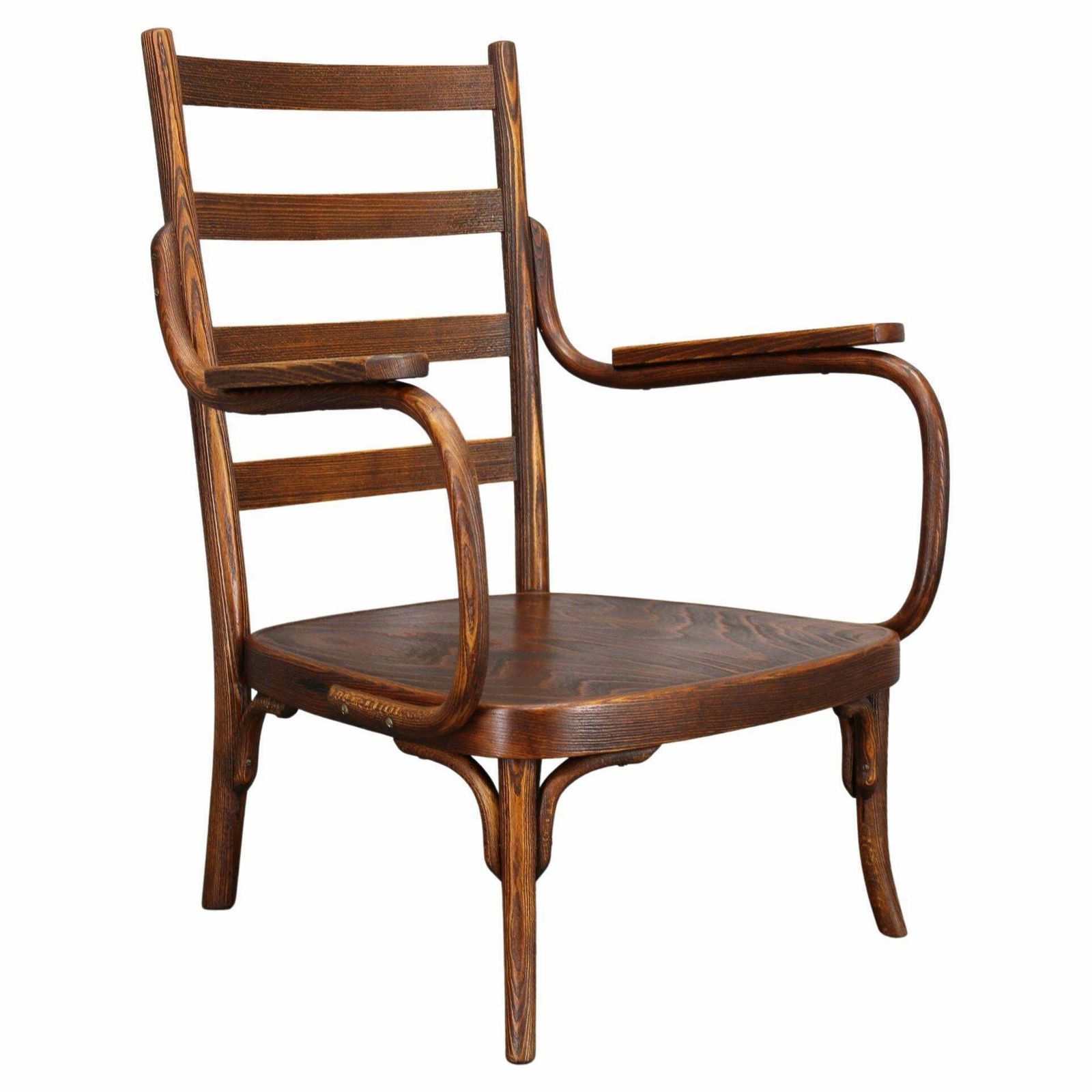 1930s Josef Frank Restored Beech Armcahir By Thonet Model A403/F, Czechoslovakia