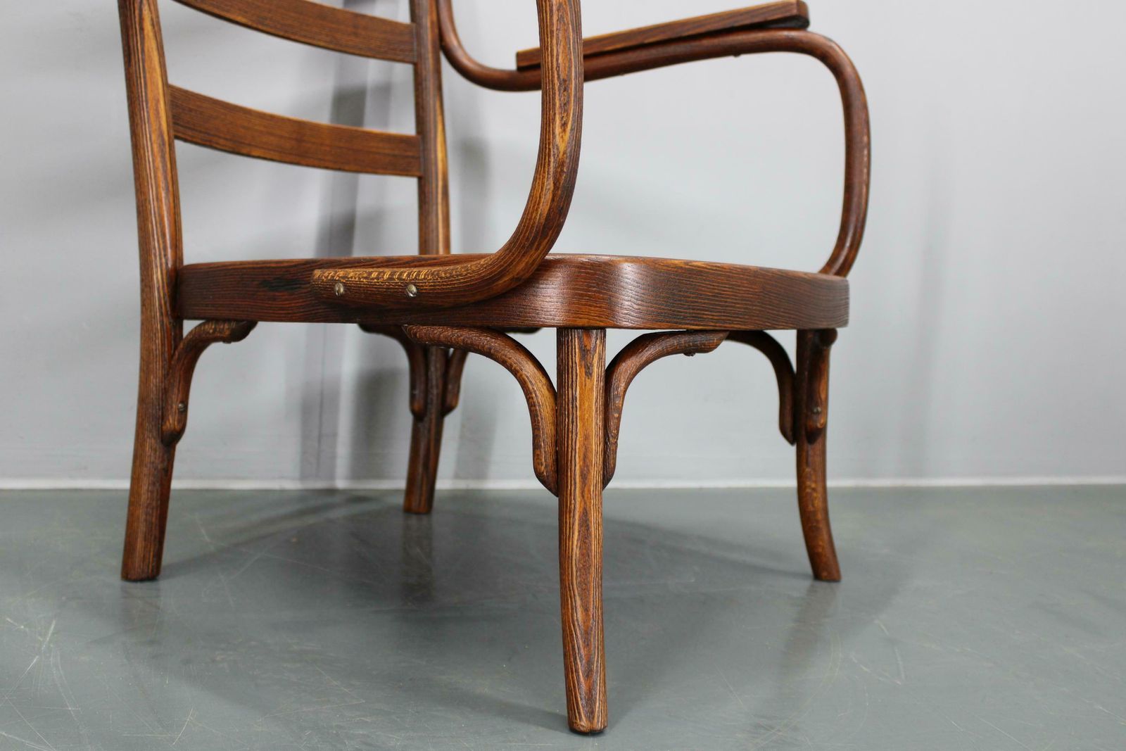 photo furniture 1930s Josef Frank Restored Beech Armcahir By Thonet Model A403/F, Czechoslovakia