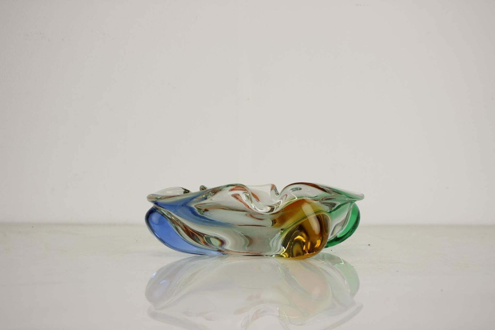 Bohemian Art Glass Ashtray By Josef Hospodka, 1960's photo furniture