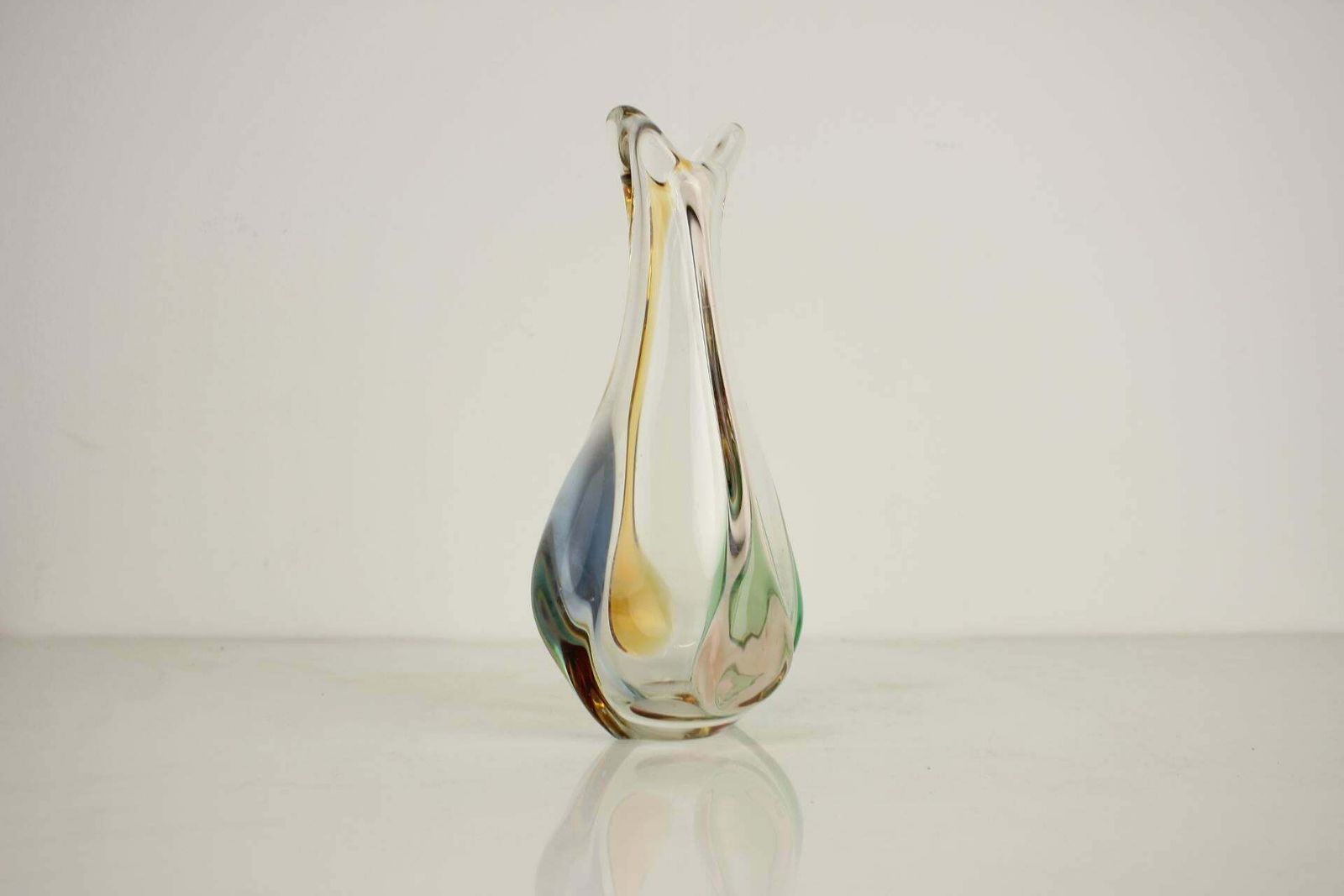 Bohemian Art Glass Vase By Josef Hospodka, 1960's photo 234.0