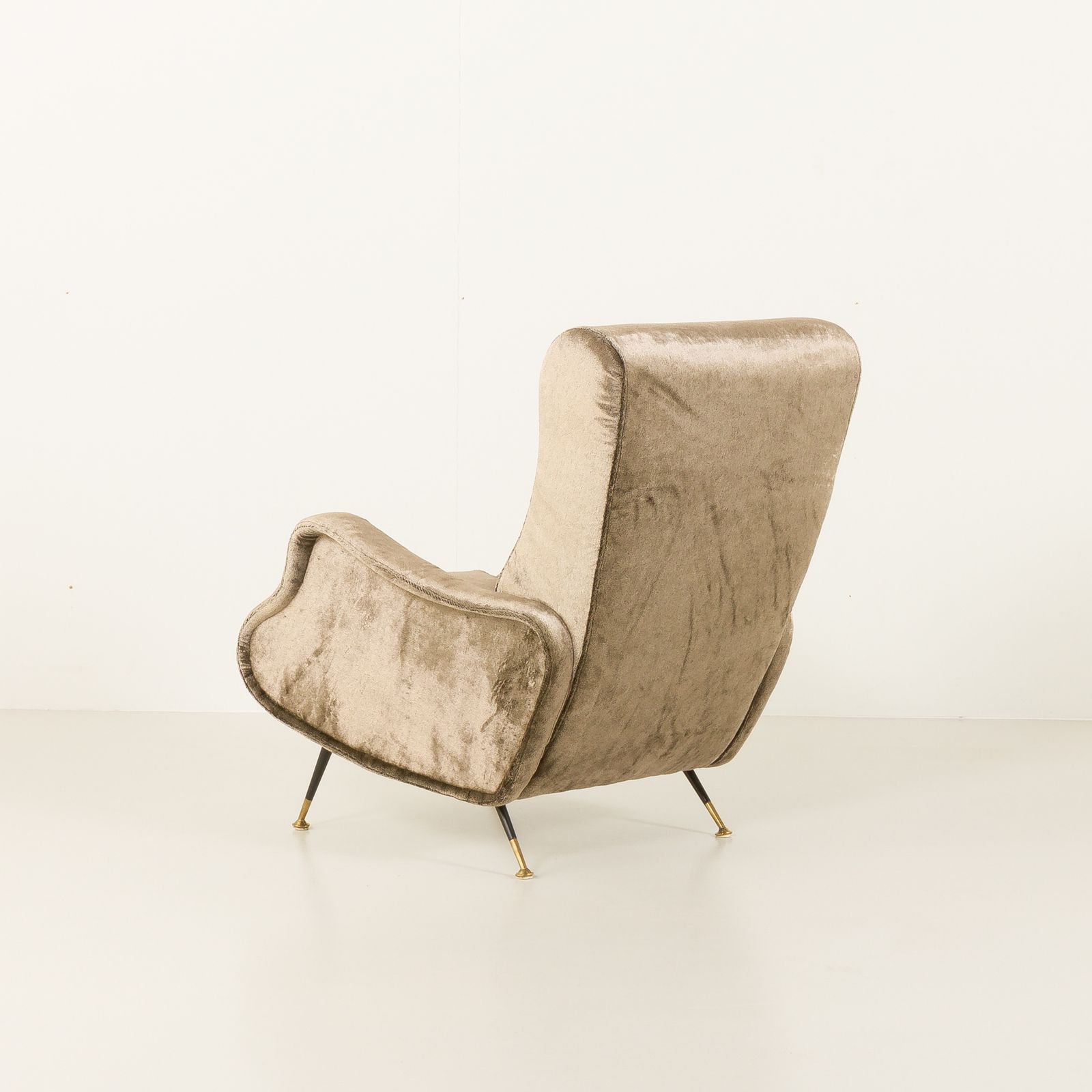Italian Velevet Mid Century Lounge Chair In The Style Of Marco Zanuso, 1960s photo 1149.0